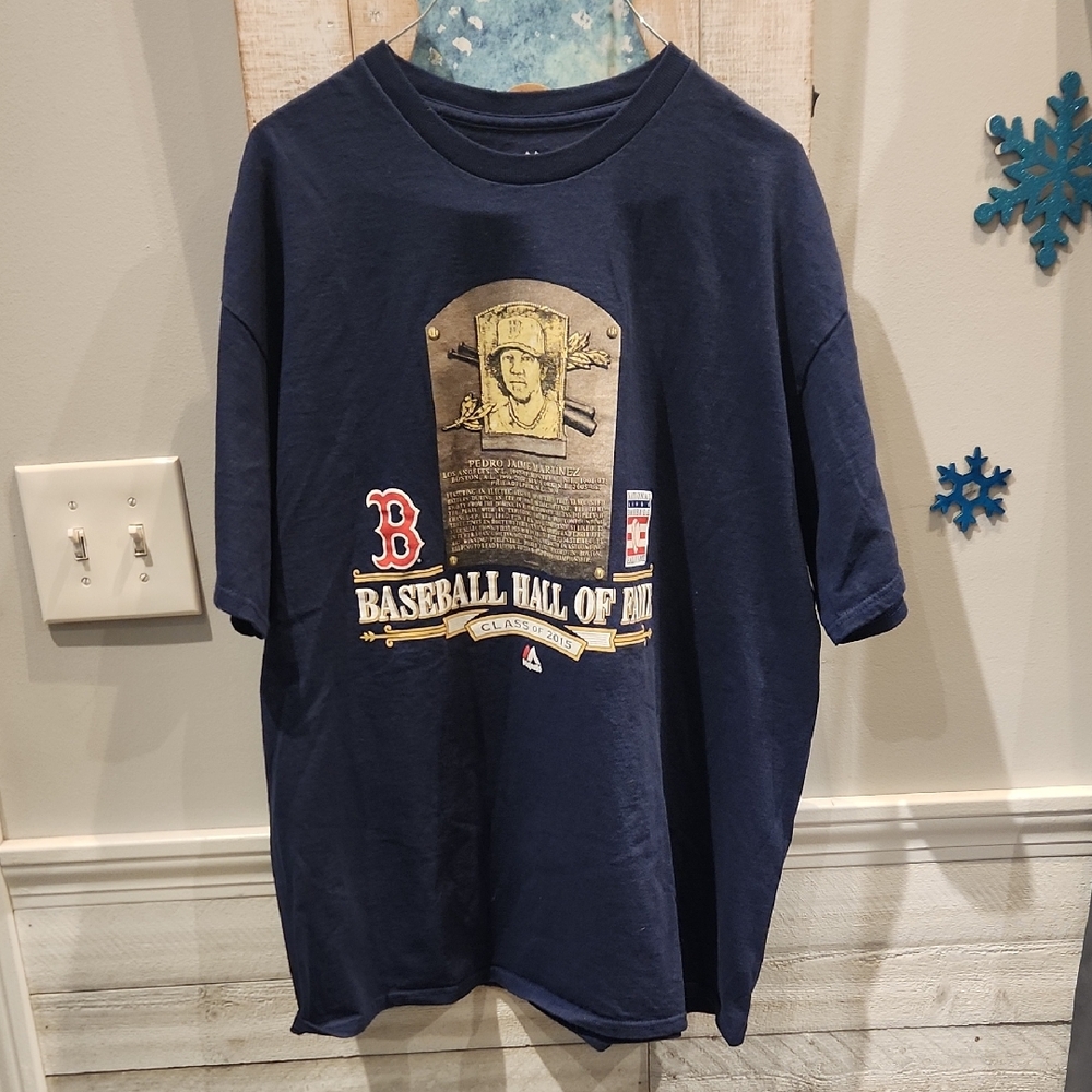 2015 Majestic Baseball Hall of Fame Boston Redsox Pedro Jaime Martinez Sz XL